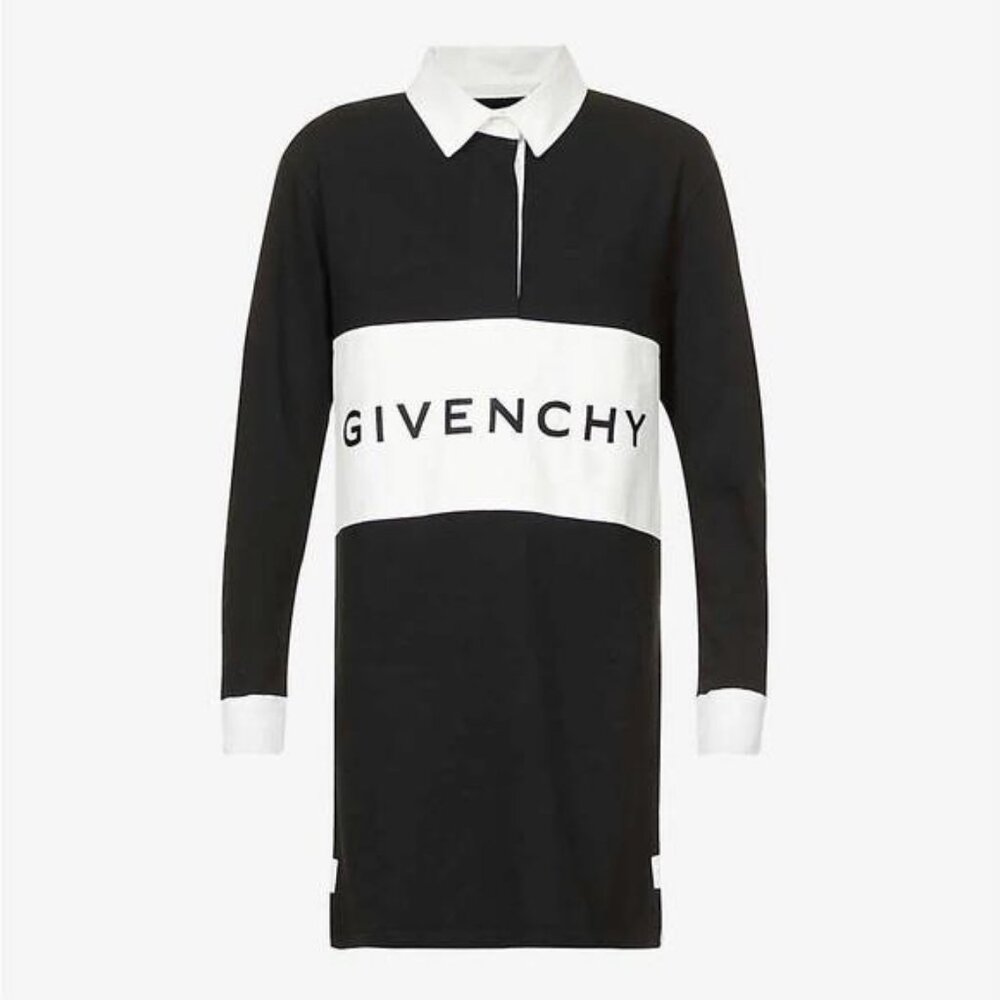 New Authentic GIVENCHY Logo-Print Cotton Mini Dress size S